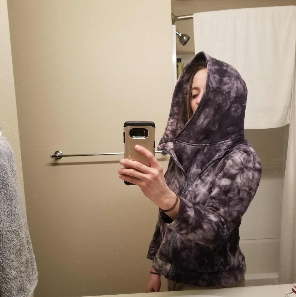 Tie-Dye Soft Grey Hoodie